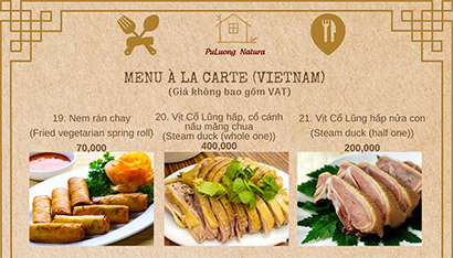 ⭐ Thực đơn đồ ăn và đặc sản ngon tại Pù Luông Natura